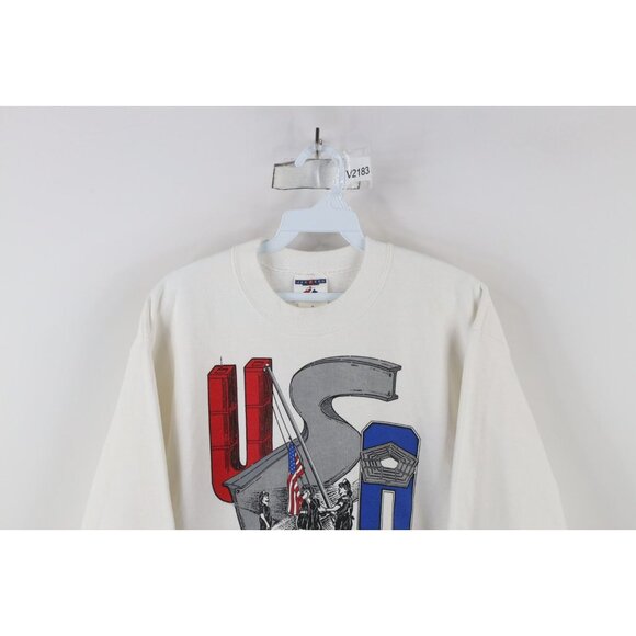Vintage Y2K Mens Medium United We Stand September 11 Twin Towers Sweatshirt - Picture 2 of 14